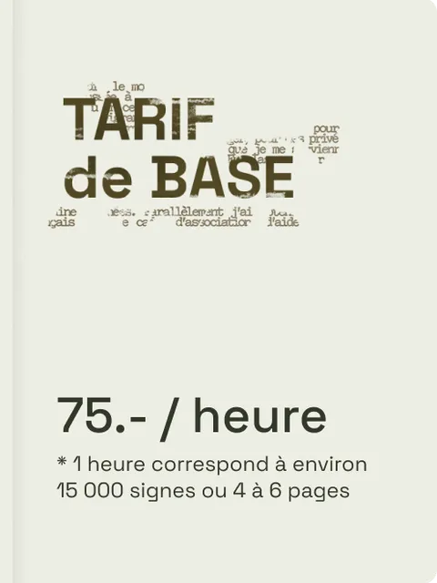 Tarif relecture